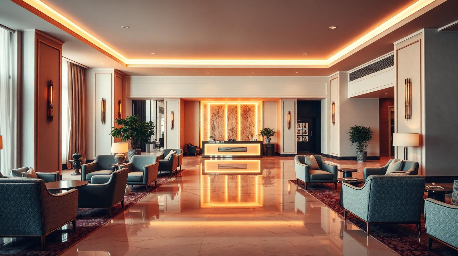 Modern hotel lobby with warm lighting and lounge seating — The Evolution of the Comparison: Market Dynamics in 2024